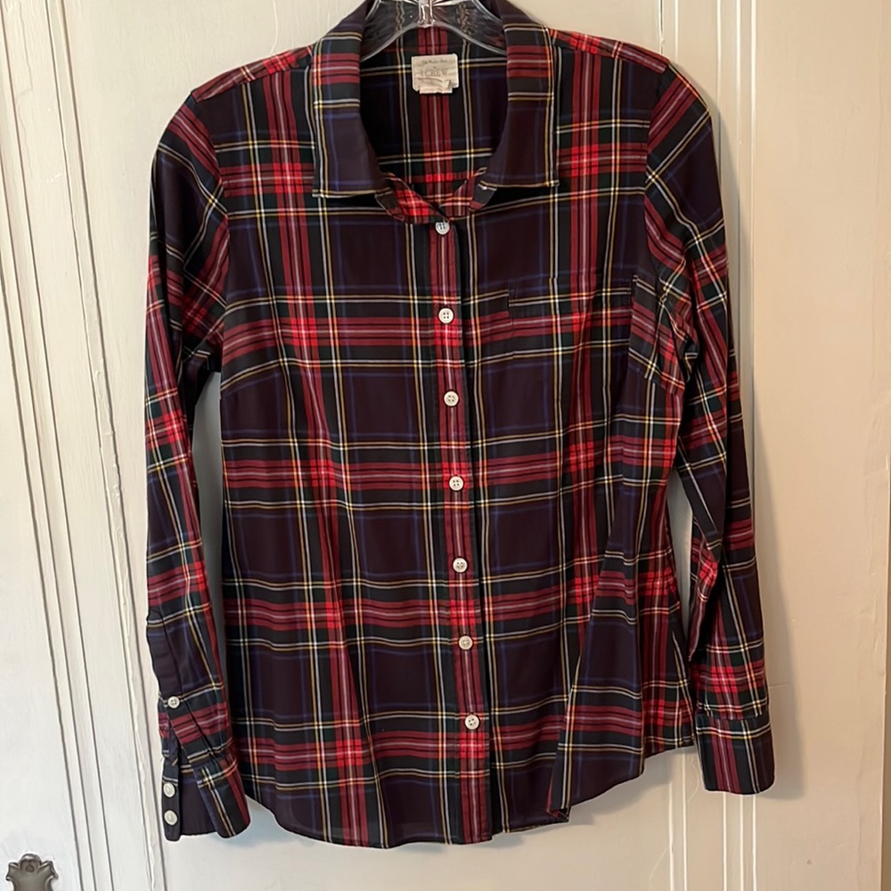J Crew factory tartan plaid perfect shirt